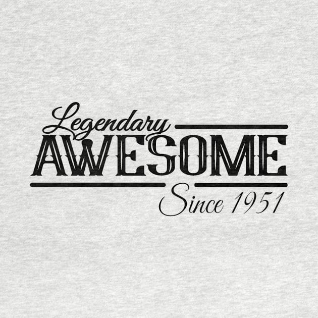 Awesome since 1951 birthday gift ideas men women retro by HBfunshirts